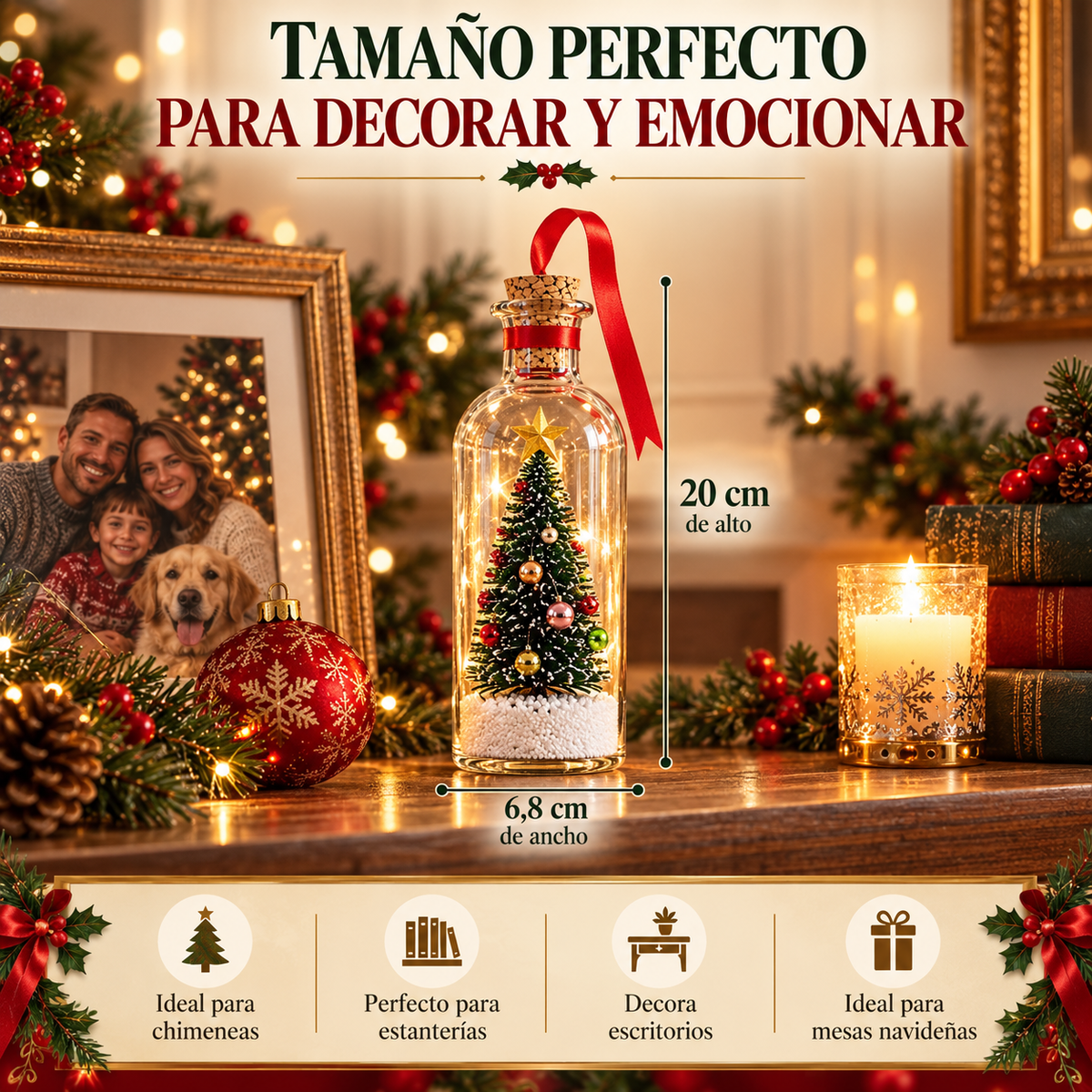 Adorno navideño con grabación de voz